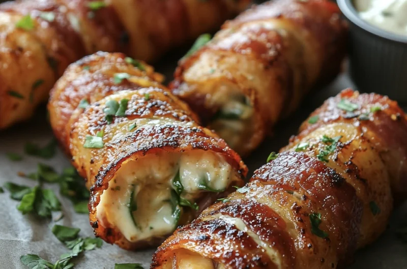 air fried bacon wrapped jalapeño poppers