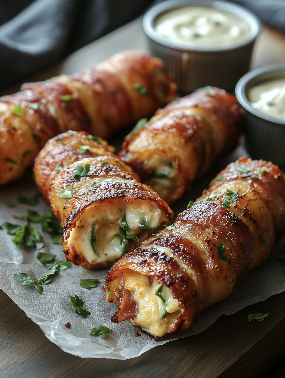air fried bacon wrapped jalapeño poppers