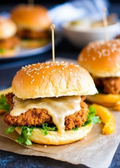 nashville hot honey butter chicken sliders 1