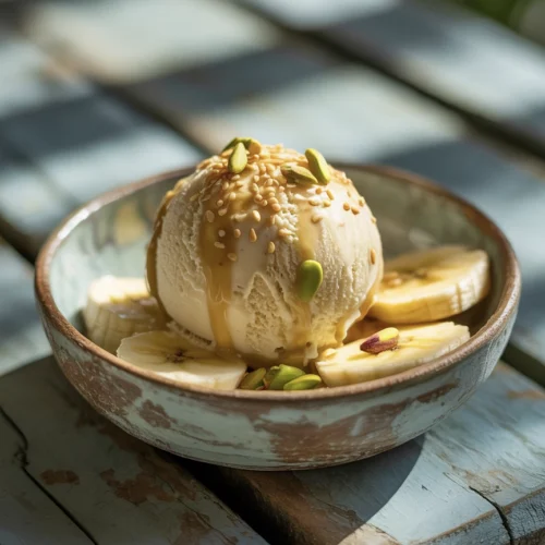 5-Ingredient Tahini Banana Ice Cream (No Churn!) 7 tahini banana ice cream6