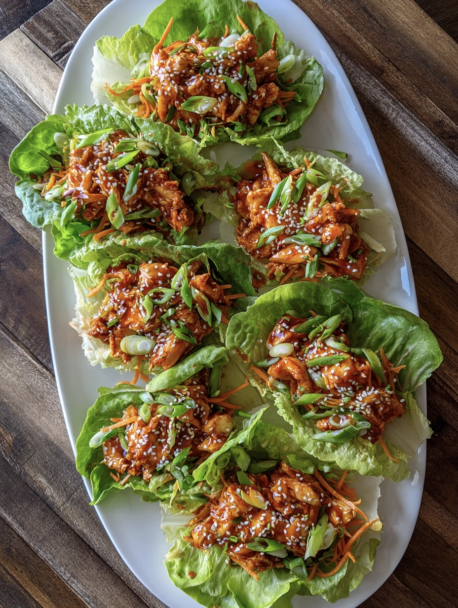 Korean Gochujang Chicken Lettuce Wraps: 10-Minute K-Food at Home 5 Korean Gochujang Chicken Lettuce Wraps 1