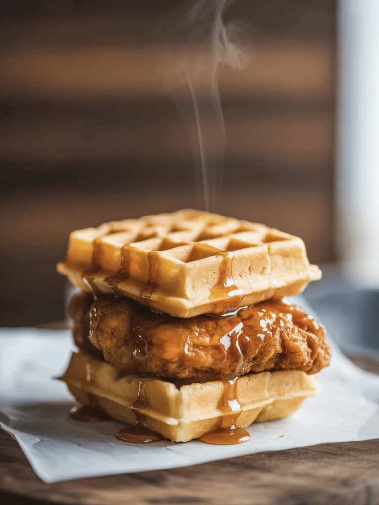 Hot Honey Chicken & Waffle Sliders That Vanish in Seconds 5 a chicken and waffle slider