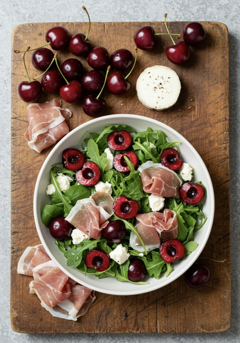 Cherry & Prosciutto Arugula Salad with Honey-Balsamic Vinaigrette 22 Cherry & Prosciutto Arugula Salad with Honey-Balsamic Vinaigrette