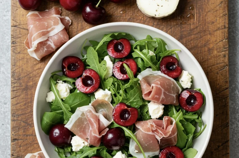 cherry and prosciutto salad 18