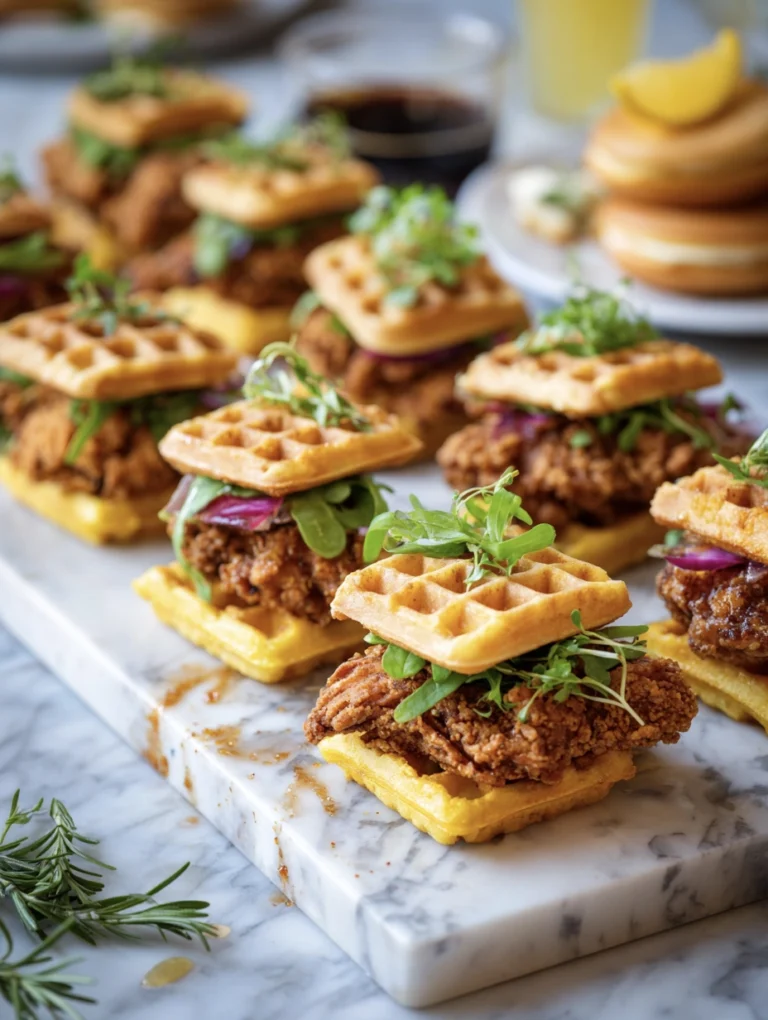 Hot Honey Chicken & Waffle Sliders That Vanish in Seconds