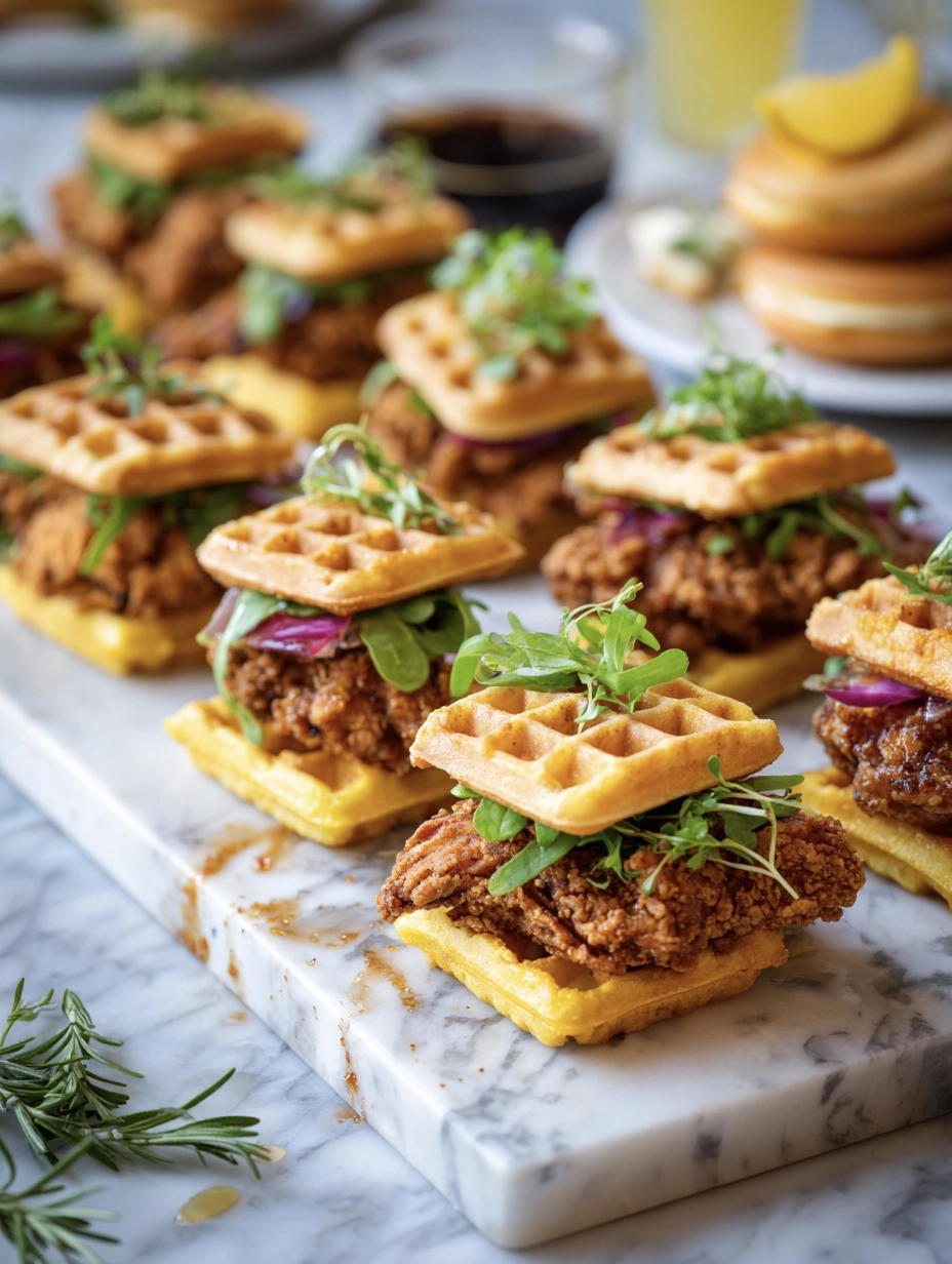 Hot Honey Chicken & Waffle Sliders That Vanish in Seconds 6 chicken waffle slider 13