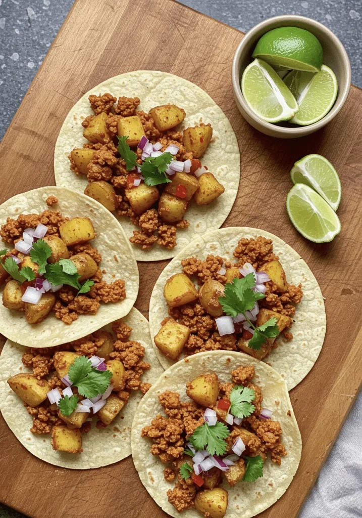 Speedy 4-Ingredient Chorizo & Potato Tacos 2 chorizo potato tacos 1