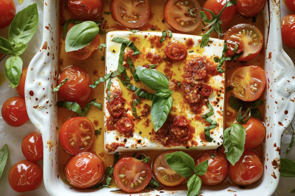 Next-Level Baked Feta with Harissa & Honey Drizzle 2 feta honey 9