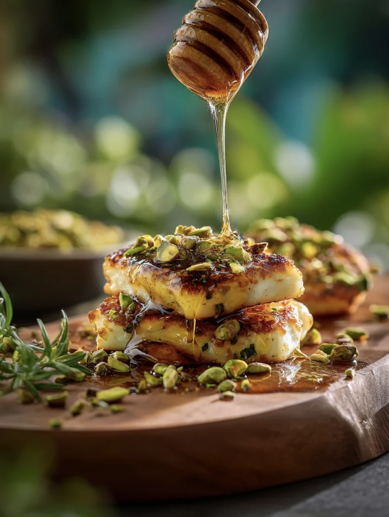 Insanely Good Honey-Pistachio Griddled Halloumi 4 Honey-Pistachio Griddled Halloumi