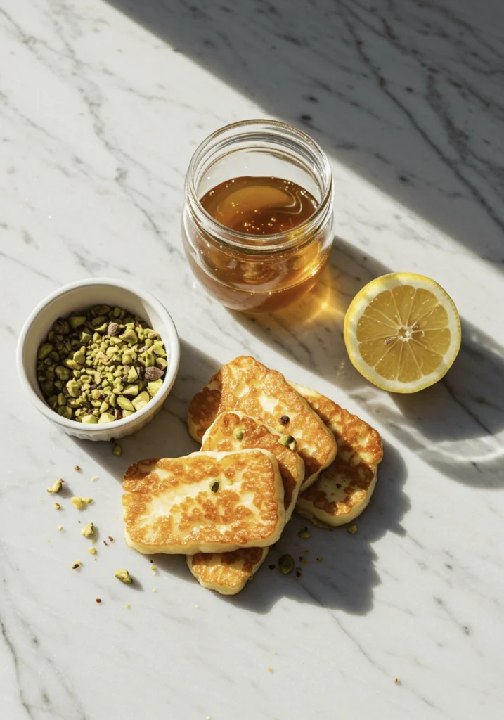 Insanely Good Honey-Pistachio Griddled Halloumi 3 Honey-Pistachio Griddled Halloumi