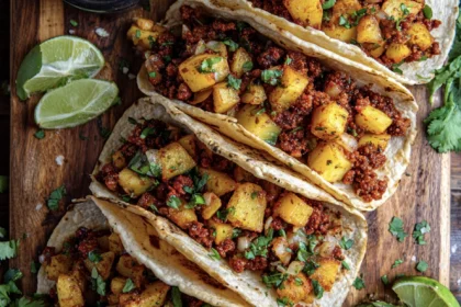 Speedy 4-Ingredient Chorizo & Potato Tacos 1 more chorizo potato tacos 2