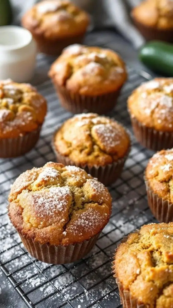 14 Delicious Vegan Breakfast Recipes to Start Your Day Right 12 Freshly baked zucchini bread muffins on a cooling rack