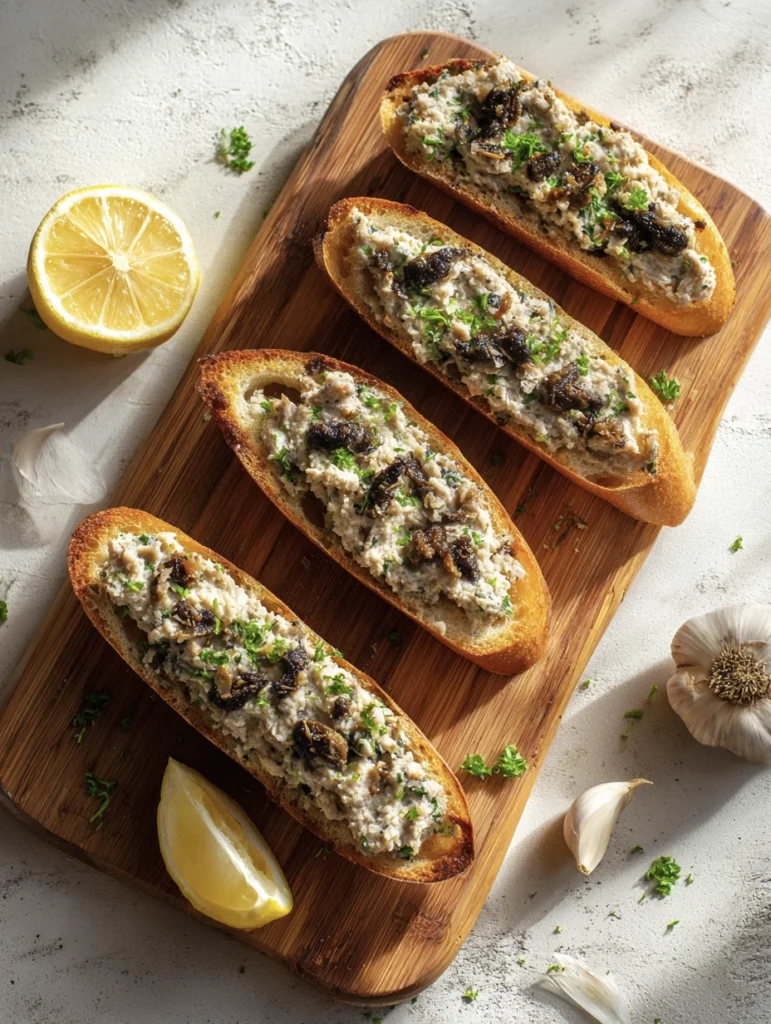 Insanely Easy Lemon-Garlic Sardine Toasts with Crispy Capers 2 sardines on toast