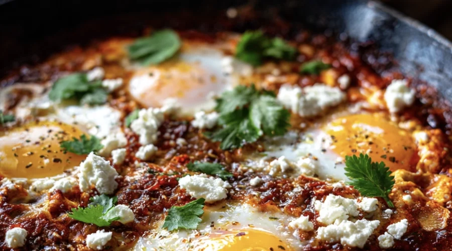 One-Pan Shakshuka for Two: Spicy, Saucy Brunch in 20 Minutes 1 One pan shakshuka in a skillet