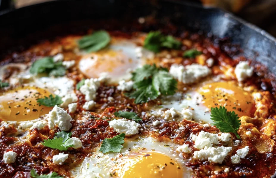 One-Pan Shakshuka for Two: Spicy, Saucy Brunch in 20 Minutes 1 One pan shakshuka in a skillet