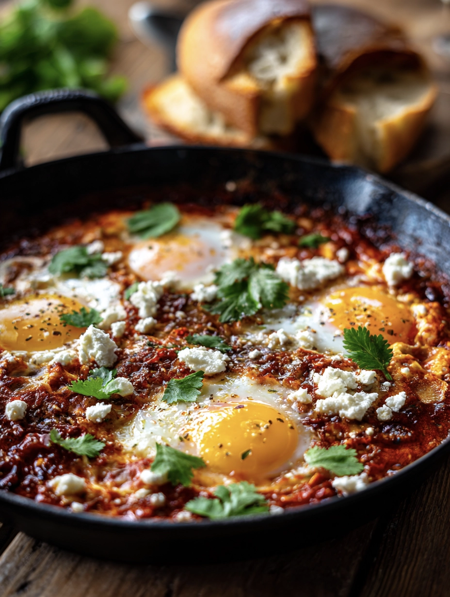 One-Pan Shakshuka for Two: Spicy, Saucy Brunch in 20 Minutes 4 One pan shakshuka in a skillet
