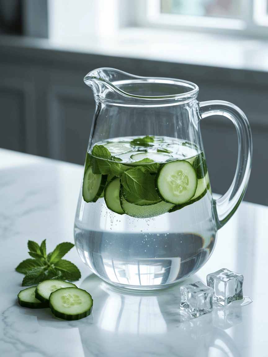 Ultimate Goddess Cucumber-Mint Spa Water for Glowing Skin (Under 2 Minutes!) 5 spa water 8
