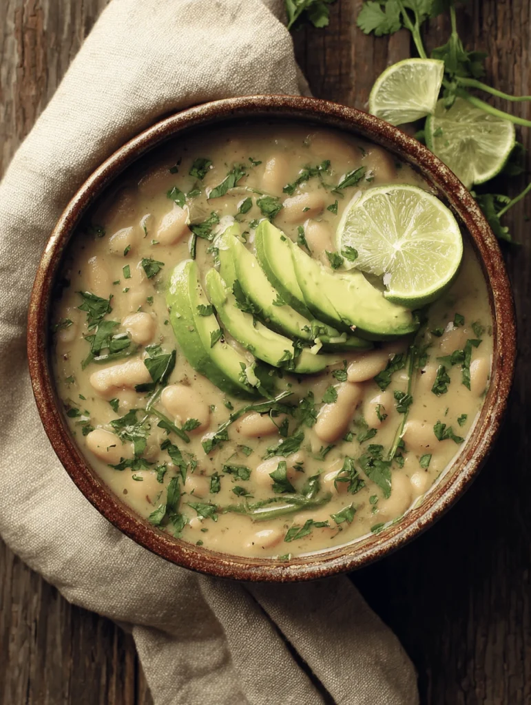 Creamy Vegan White Bean Chili 2 vegan white bean chili 9