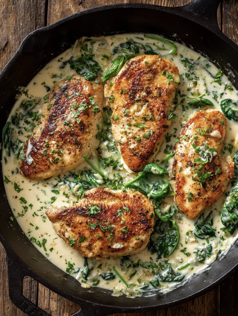 Creamy Garlic-Herb Skillet Chicken (Cream Cheese or Boursin) 3 cream cheese chicken 10