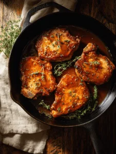 One-Pan Maple-Bourbon Glazed Pork Chop 6 maple bourbon pork chop18