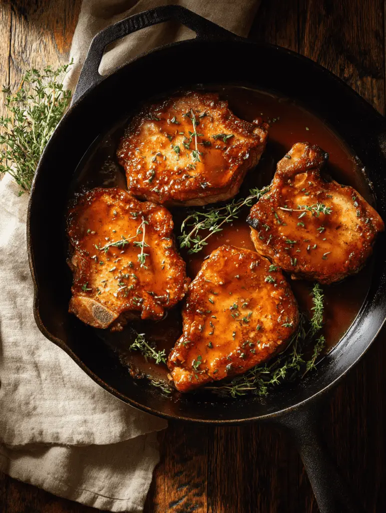 One-Pan Maple-Bourbon Glazed Pork Chop 3 maple bourbon pork chop18