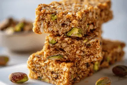 Insanely Easy 5-Ingredient No-Bake Pistachio Power Bars 1 no bake breakfast bar 19