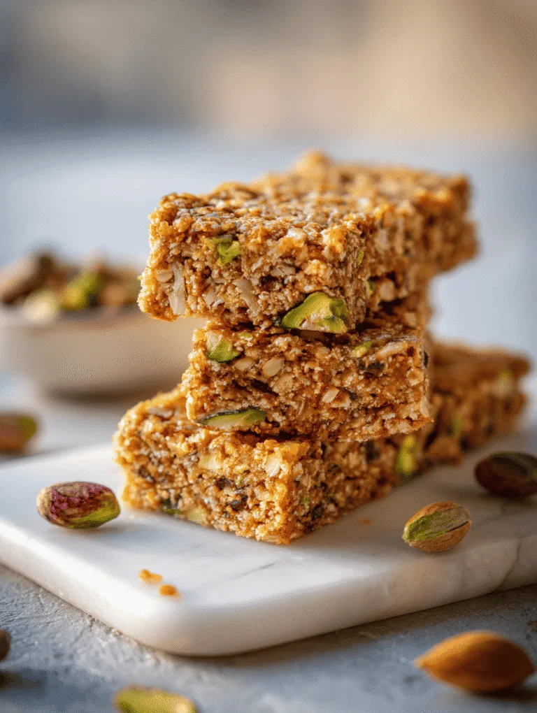 Insanely Easy 5-Ingredient No-Bake Pistachio Power Bars