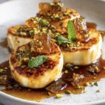 Brown-Butter Halloumi with Pistachio Praline & Orange-Blossom Honey 24 pistachio halloumi 4