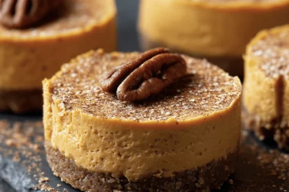 Super Easy Mini Pumpkin-Spice Cheesecakes 1 pumpkin spice cheescakes mini 3