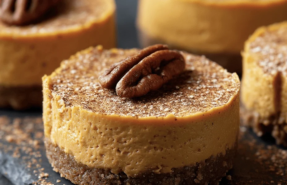 Super Easy Mini Pumpkin-Spice Cheesecakes 1 pumpkin spice cheescakes mini 3