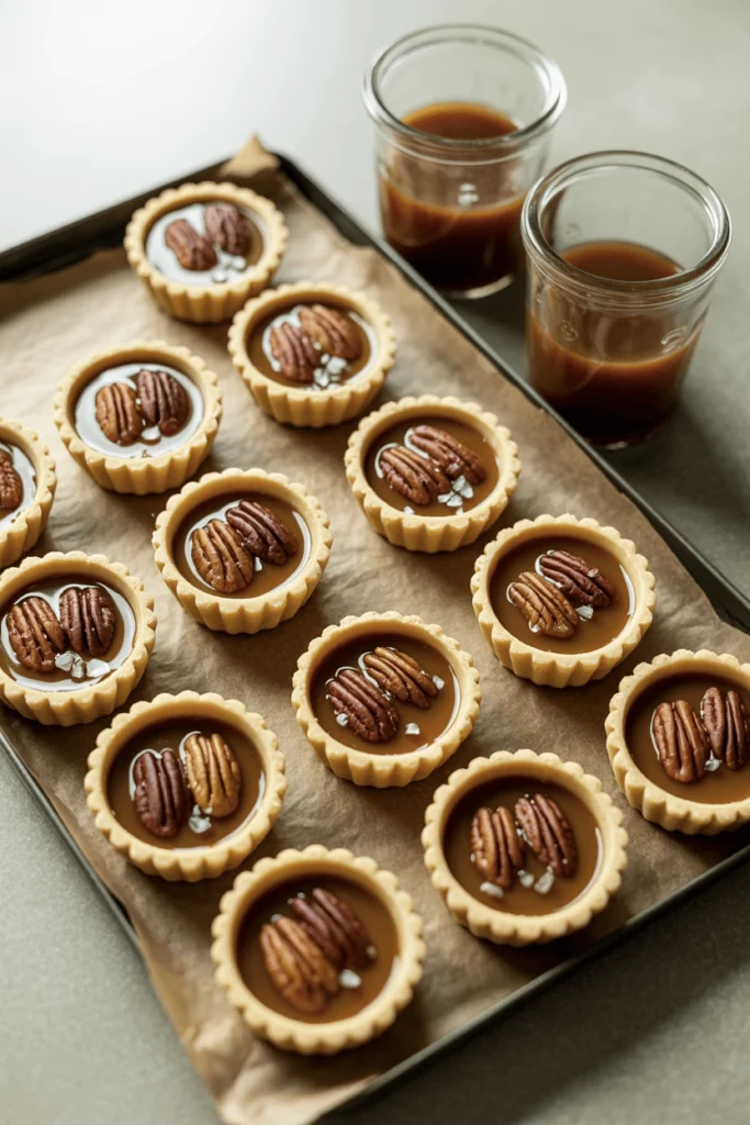 Salted-Caramel Pecan Mini Tarts: The Ultimate Party Canapé 5 salted pecan tarts 6