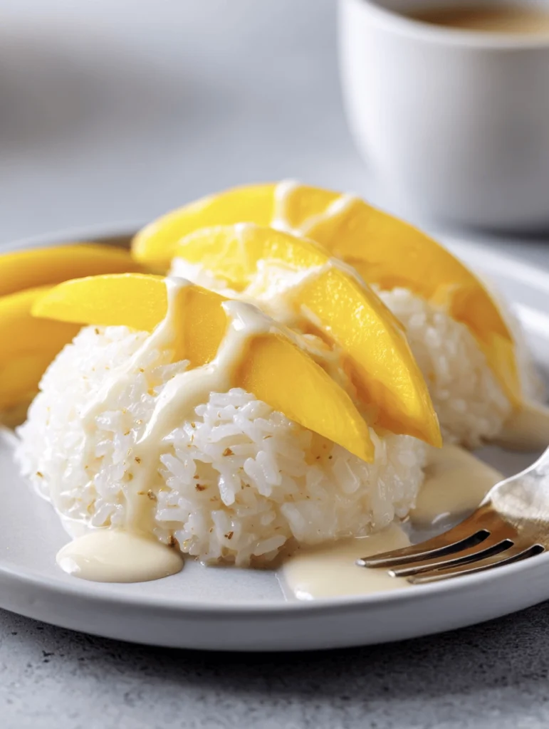 Insanely Easy Mango Sticky Rice 3 thai sticky mango rice 1