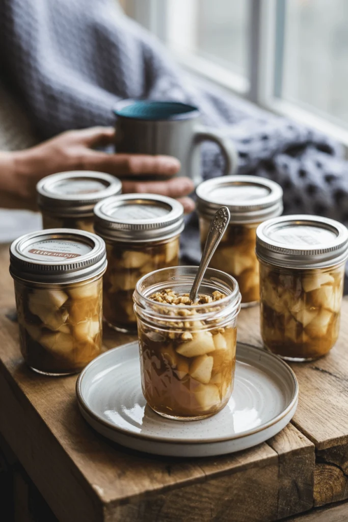 Deliciously Simple Pear & Ginger Jars — No Fuss Autumn Treat 2 Spiced Pear Ginger Crumble Jars 22