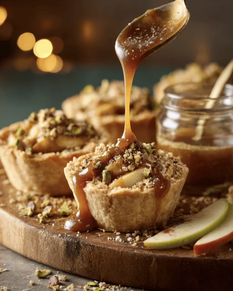 Irresistible Salted Caramel Apple Pie Minis With Pistachio Streusel 43 Irresistible Salted Caramel Apple Pie Minis With Pistachio Streusel