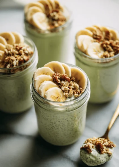 banana matcha pudding 6