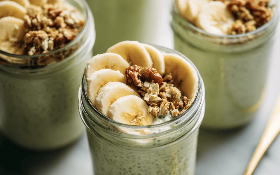 banana matcha pudding 6