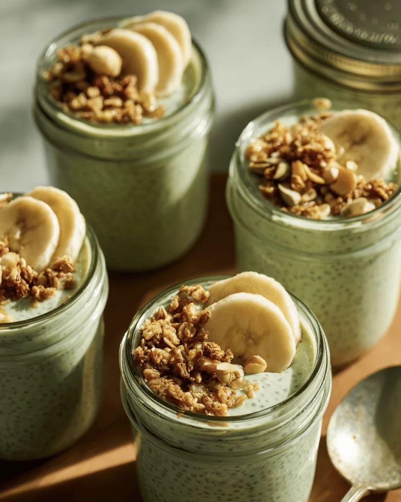 Insanely Easy Overnight Banana Matcha Pudding 5 banana matcha pudding 8