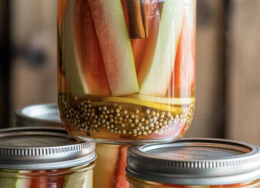 Revolutionary Quick-Pickled Watermelon Rinds — Zero-Waste Sweet-Tart Crunch 1 pickled watermelon rind 10