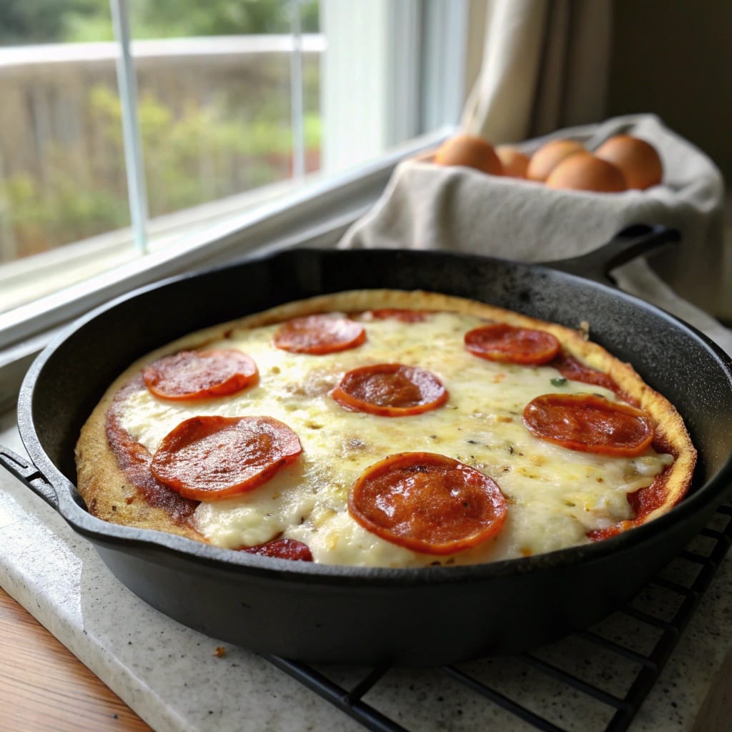 24 Struggle Meals That Actually Taste Great 11 A delicious pizza tortilla topped with cheese and pepperoni.