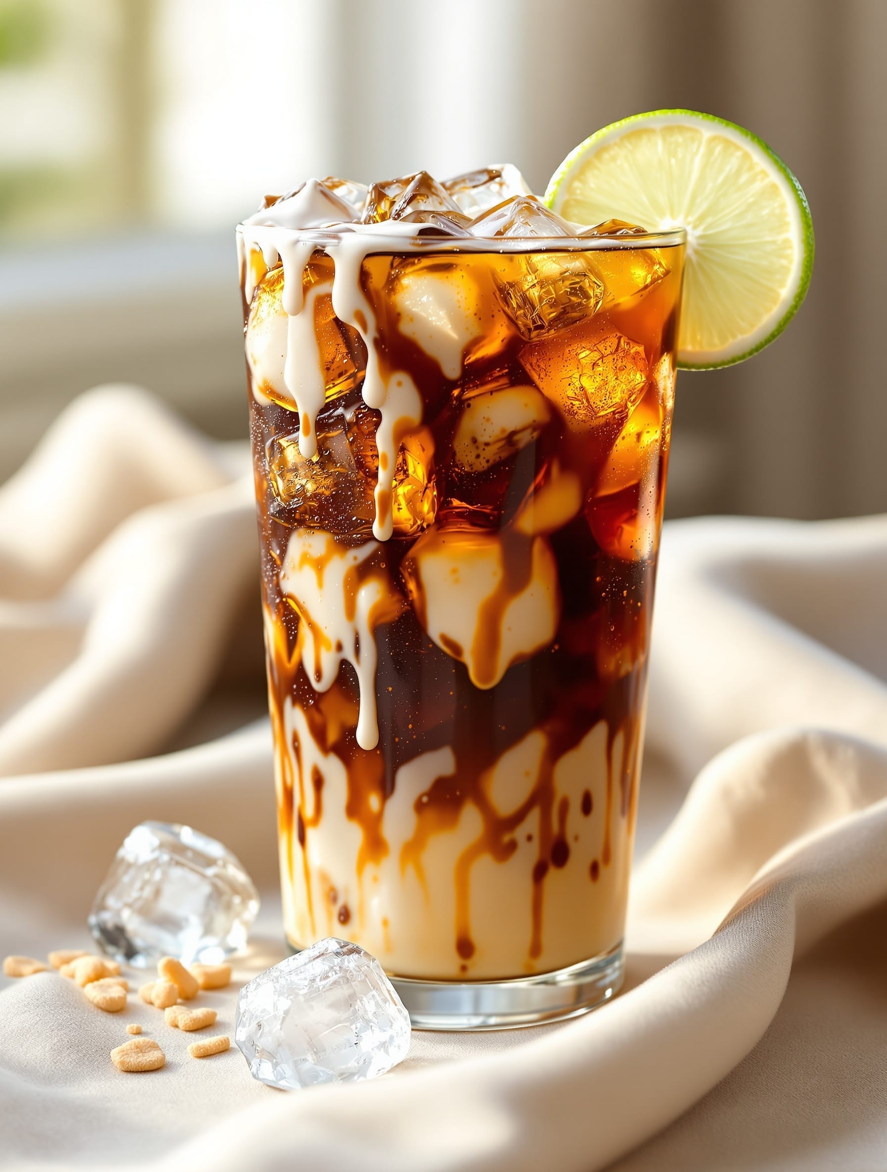 12 Heavy Soda And Dirty Soda Drinks To Try At Home 7 A refreshing Dirty Diet Coke Classic drink with whipped cream and lime garnish.