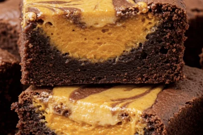Fudgy Pumpkin Cream Cheese Swirl Brownies (Bakery-Style) 1 pumplin brownie 6