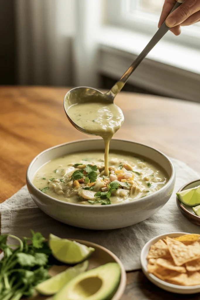 Easy Slow Cooker White Chicken Chili Verde 5 slow cooker white chili 4