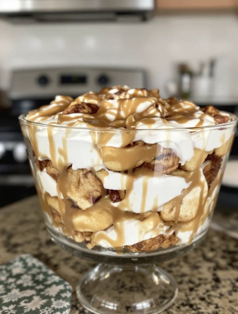 20 Easy Thanksgiving Desserts That Steal the Show (No Pie Required!) 12 11 brown sugar cinnamon roll trifle 20251025 194649 6518 20251025 194658 bt8l