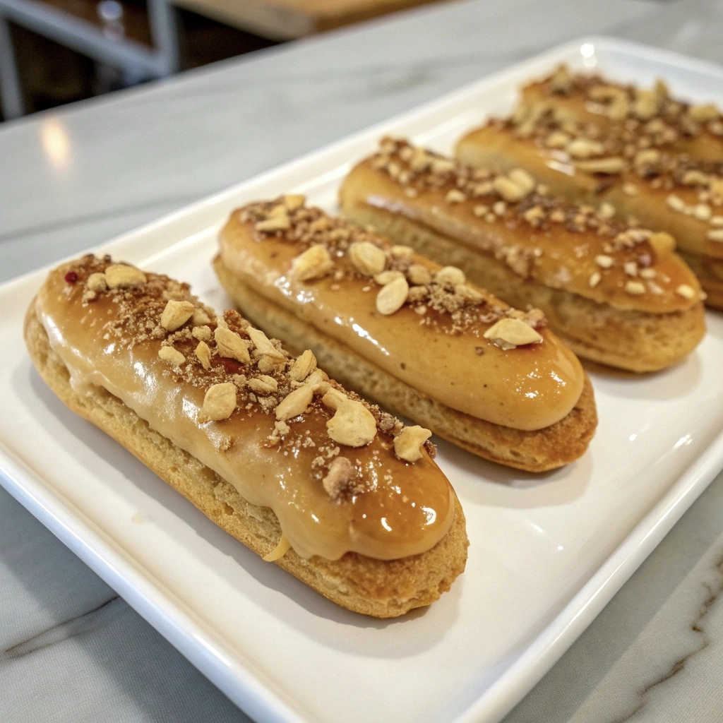 20 Easy Thanksgiving Desserts That Steal the Show (No Pie Required!) 20 19 caramel apple eclairs 20251025 195420 4450 20251025 195425 dmro