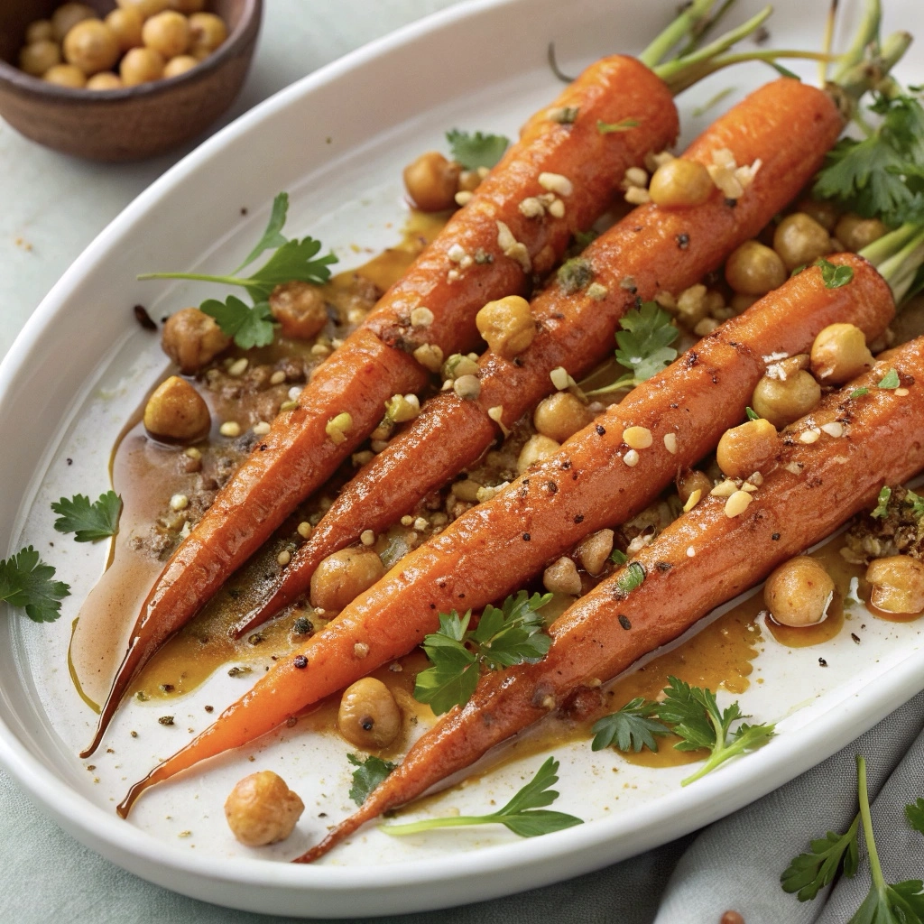 18 Vegan Christmas Dishes So Good Even Meat-Lovers Will Beg for Seconds 2 1 maple glazed roasted carrots with crispy chickpe 20251026 175929 2032 20251026 175935 3rl6