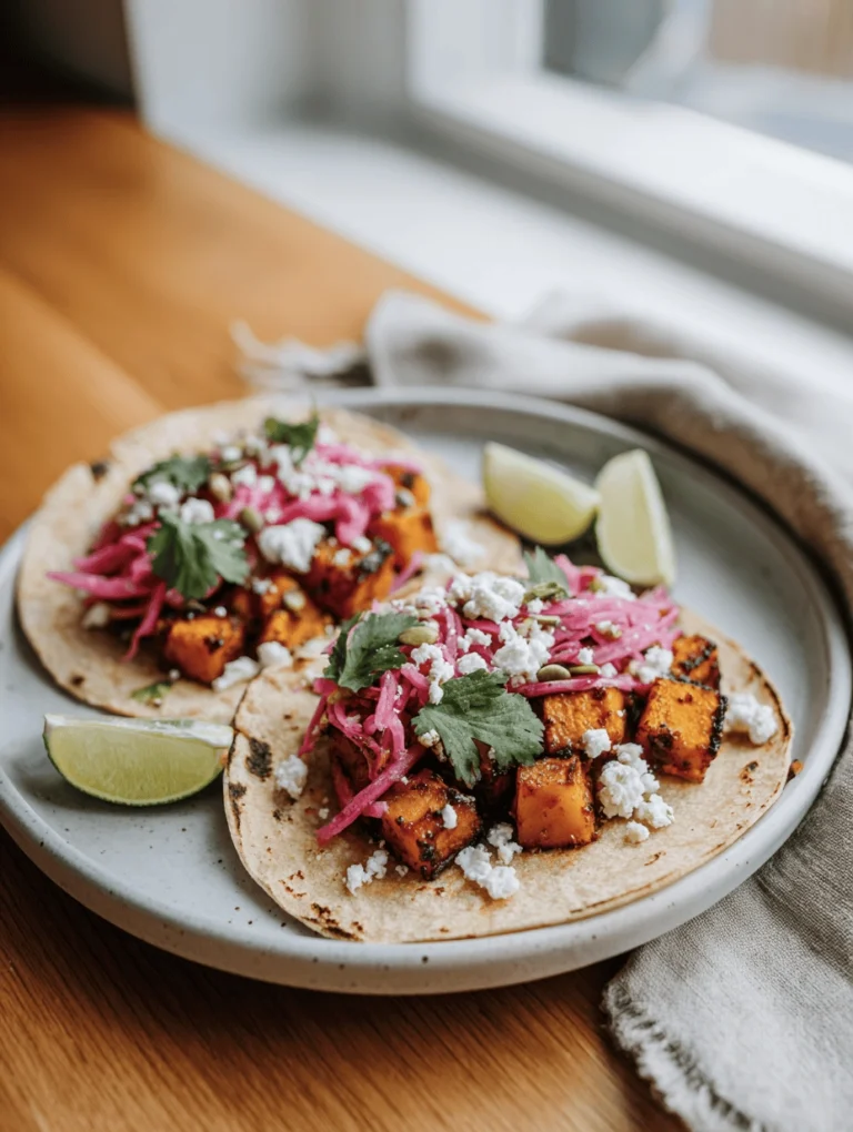 Cozy Fall Butternut Tacos with Smoky Maple Butter and Pink Onions