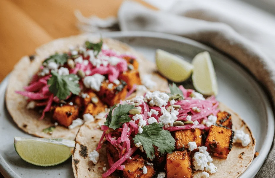 Cozy Fall Butternut Tacos with Smoky Maple Butter and Pink Onions 1 Maple Butter Butternut Tacos 15