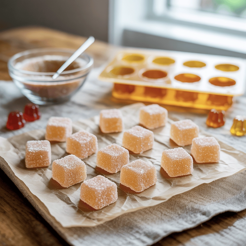 Easy Home Made Apple Cider Gummies (Pectin Based, Lunchbox Friendly) 2 apple cider gummies 3