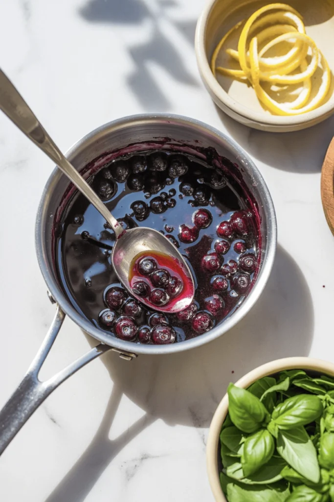 Irresistible Blueberry Basil Glazed Chicken with Lemon Couscous Confetti 4 blueberry basil chicken 29