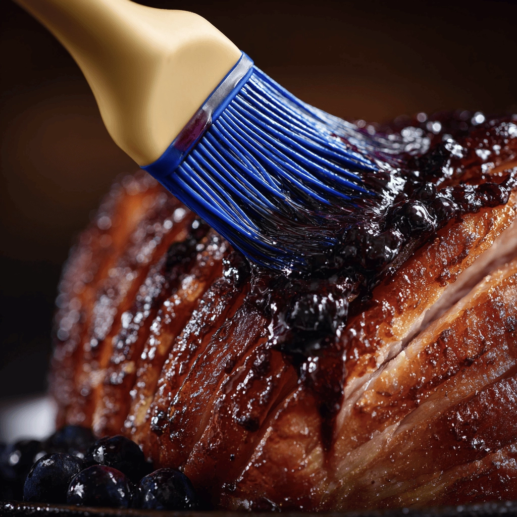 Show-Stopping Blueberry Balsamic Glazed Ham With Thyme & Black Pepper 3 blueberry glaze ham 23